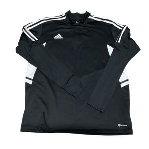 Adidas Black and White Quarter Zip Top size XL long sleeves.